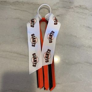 MLB San Francisco Giants SF Hair Tie Ribbon Accessory Baseball